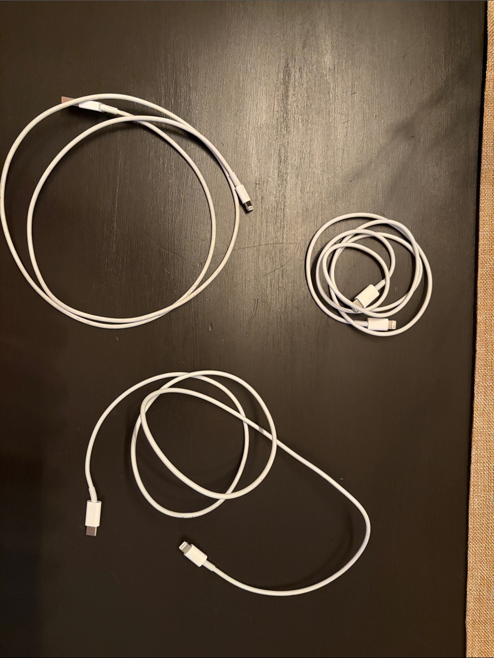 Apple White Lightning & USB-C Charging Cables Bundle